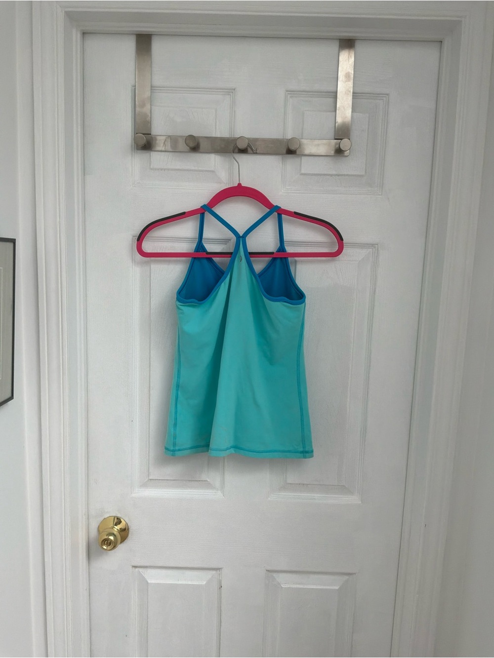 lululemon athletica Aqua Tank with Blue Trim - Picture 2 of 2